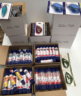 Ca. 149x Verschillende lijmrollers, verschillende lijmpennen